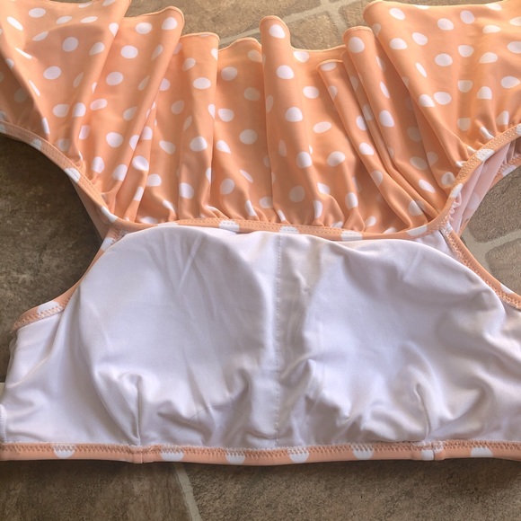 High waisted two piece off the shoulder SWIM SUIT - Picture 4 of 6